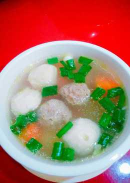 Sayur sop(bakso ikan+bakso sapi)