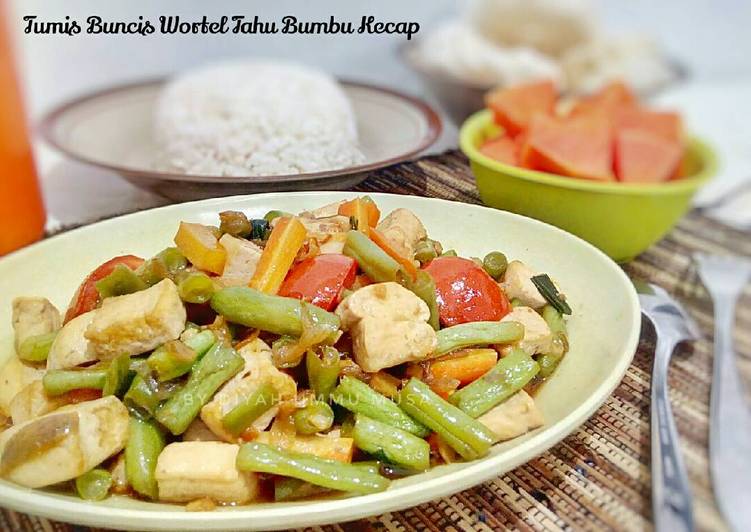 gambar untuk resep Tumis Buncis Wortel Tahu Bumbu Kecap [Sarapan Hari ke 4]