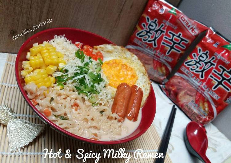 cara membuat Hot & Spicy Milky Ramen