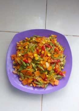 Tumis Pelangi (Wortel, Buncis & Jagung Manis)