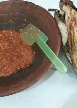Terong Bakar Gurih Sambel Trasi Pedas