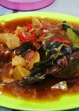 Ikan mas asam manis toping bakso