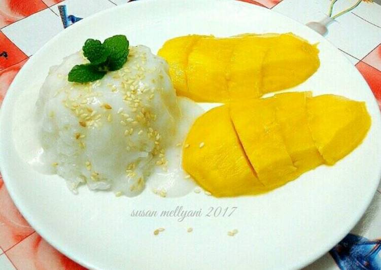 resep Manggo sticky rice ala thailand