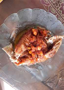 Ikan goreng asam manis pedas