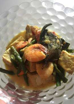 Gulai udang tahu kacang panjang