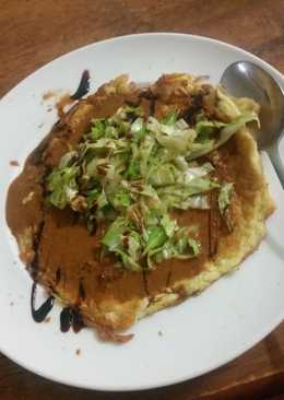 Tofu Omelette / Telur Dadar Tahu Saus Kacang Instan