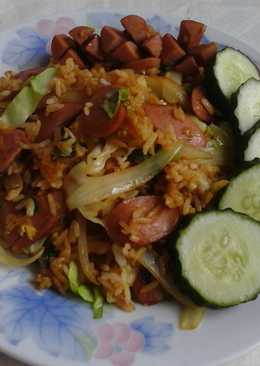 10 Nasi goreng sosis #BikinRamadanBerkesan