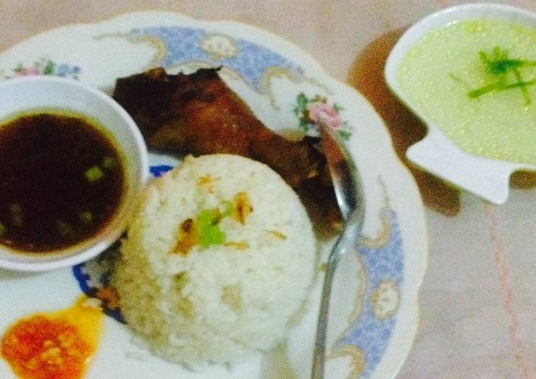 resep lengkap untuk Nasi Hainan Ayam Pangang