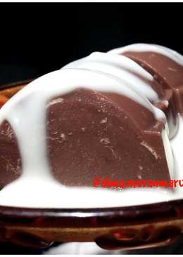 Puding Brownies Tanpa Susu - dengan vla Vanilla