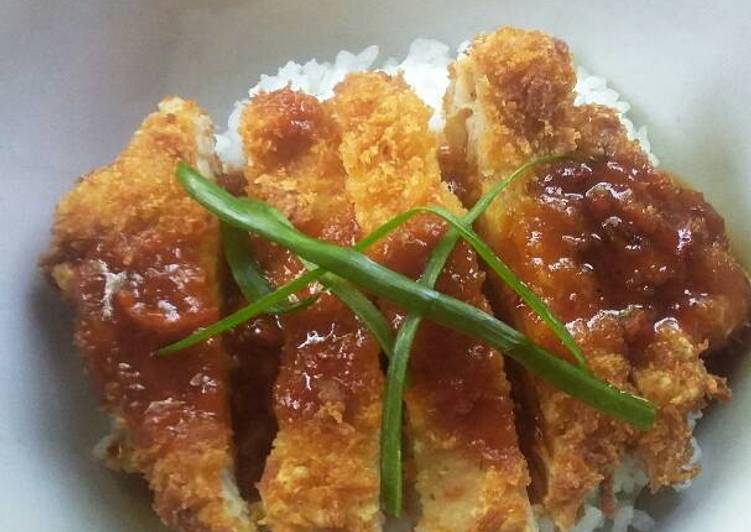 resep masakan Ayam Katsu, Chicken Katsu Rice Bowl