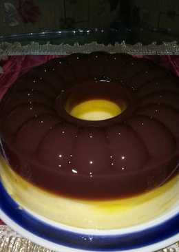 Puding busa nutrisari lapis coklat