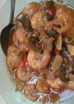 Tumis udang pedas manis *saori :*