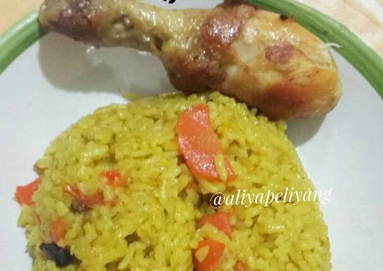 resep masakan Nasi kebuli praktis (magic com)