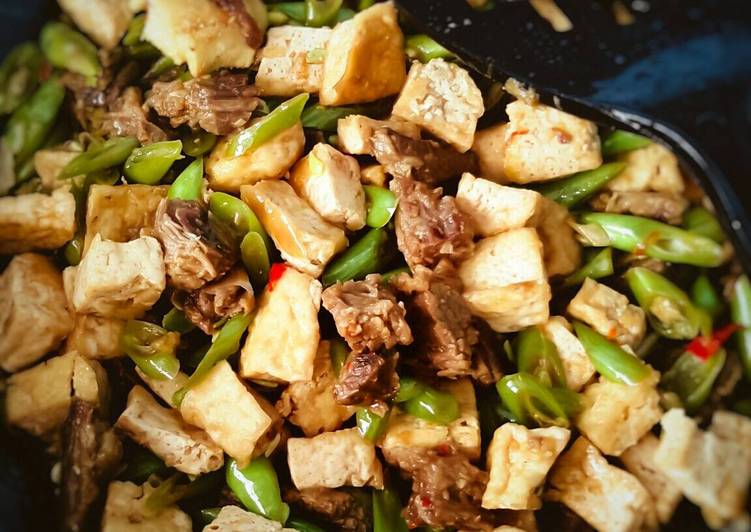 Resep Oseng Buncis Daging Tahu#KitaBerbagi - gita