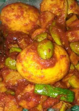 Sambal kentang,udang,pete,telur,timun kumpul jd 1...ð