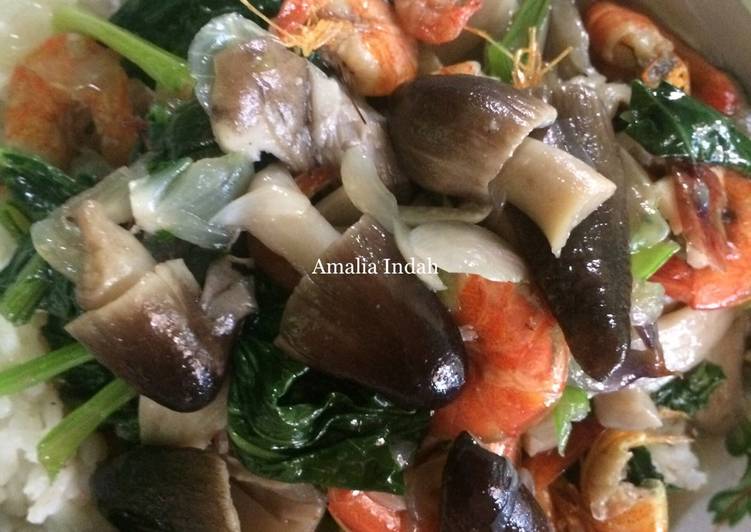 Tumis Udang Jamur