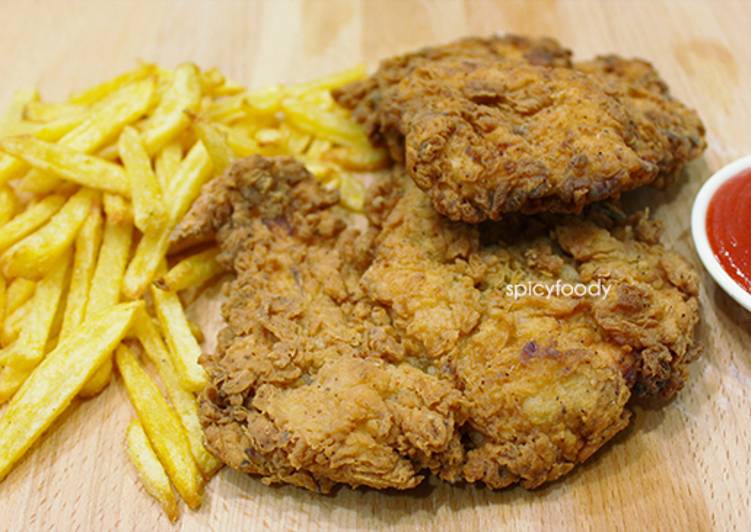 resep lengkap untuk Ayam Goreng Crispy KFC