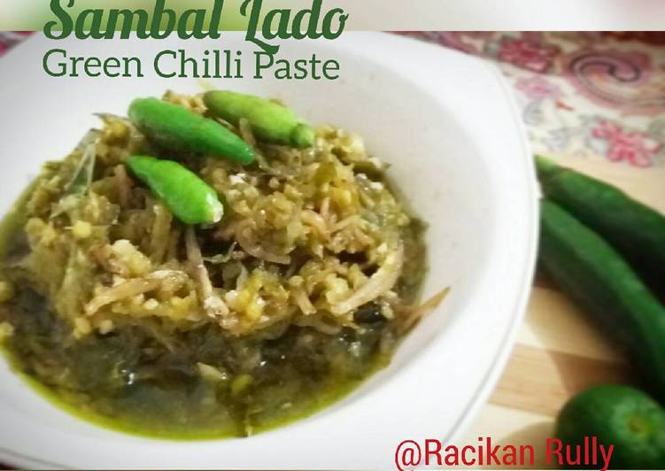 resep makanan Sambal Ijo (Lado) ala RM Padang/ Green Chilli Paste