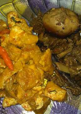 Gudeg ceker, telor & kepala (slow cooker)