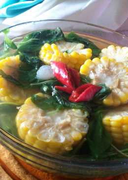 Sayur bening (bayam+jagung manis)