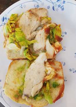 Sandwich dada panggang keju avocado--Southbeach Diet makan siang