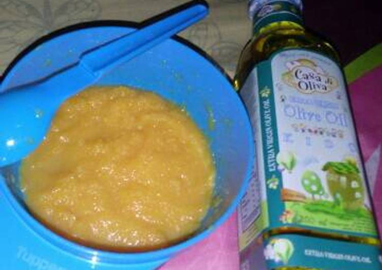 resep MPASI 6 Month pure wortel + Evoo