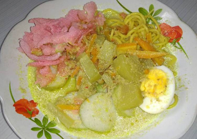 cara membuat Lontong sayur labu siam