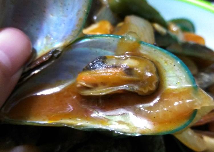 resep Kerang hijau pedas manis