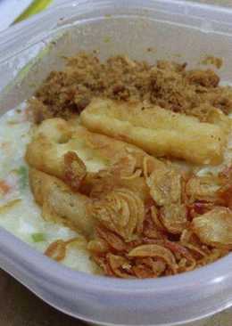 Bubur Daging Toping Tahu Tepung sajiku dan Abon