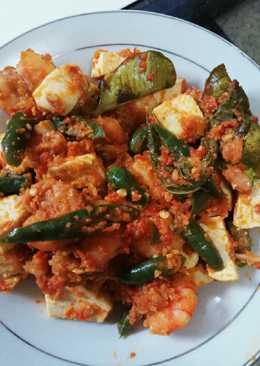 Tumis Tahu Udang Sambal Merah