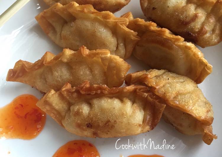 resep masakan Chicken gyoza homemade