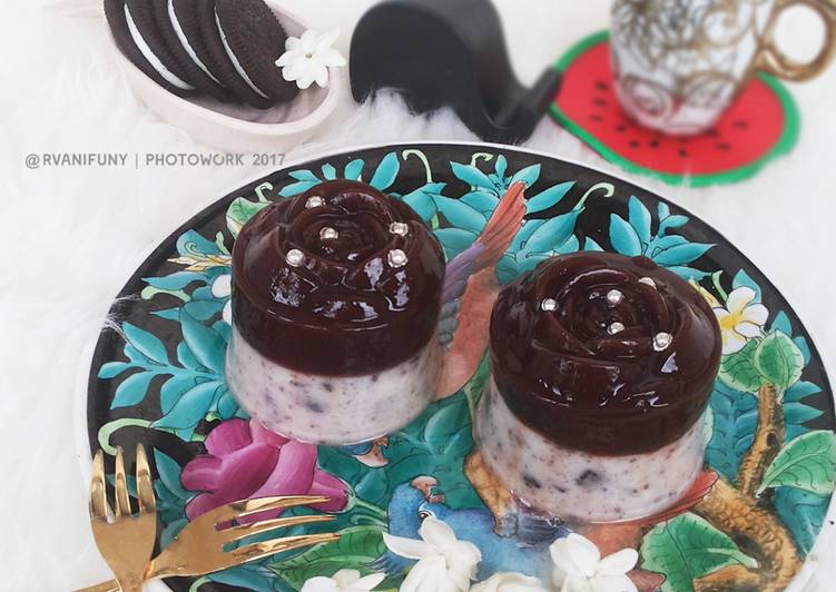 bahan dan cara membuat Oreo Choco Pudding (Simpel & Ekonomis)