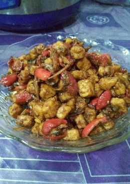 Oseng TTM (tempe+teri+kulit melinjo)