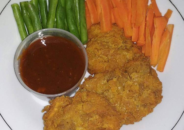 gambar untuk resep makanan Beef steak crispy saus barbeque