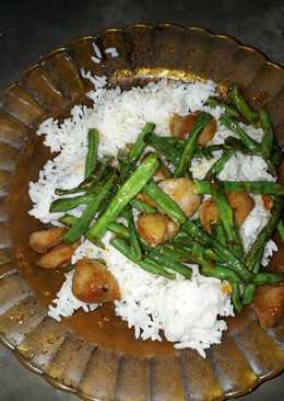 Tumis kacang panjang bakso (3 bahan)