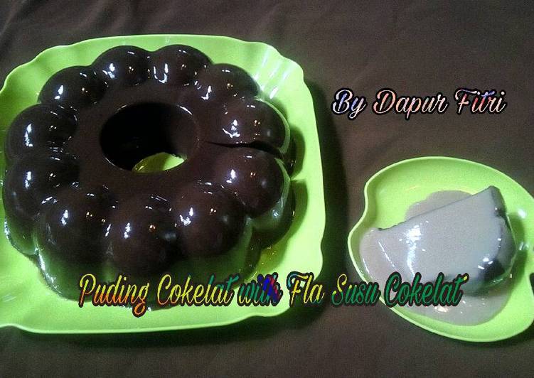 gambar untuk resep Puding Cokelat with Fla Susu Cokelat