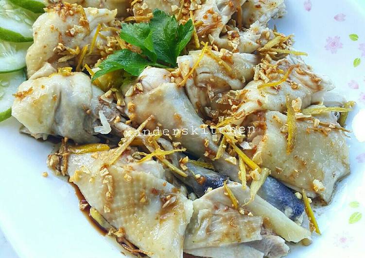 resep lengkap untuk Ayam rebus / pekcamkee