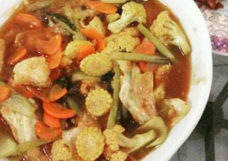 resep makanan Capcay Merah Bangka ala Momo