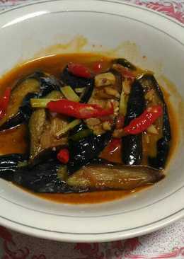 Tumis terong asam manis