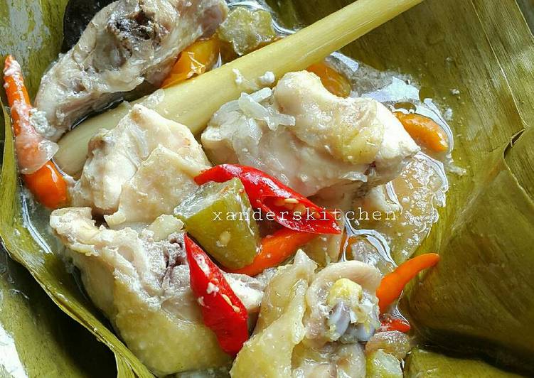 resep Garang asem ayam kampung #pr_masakanbungkusdaun