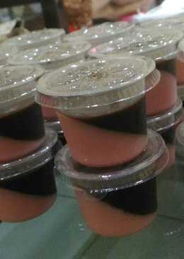 Puding CokBery (Coklat Strawbery)