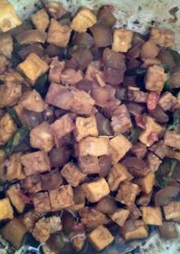 Tumis kecap tempe tahu cecek