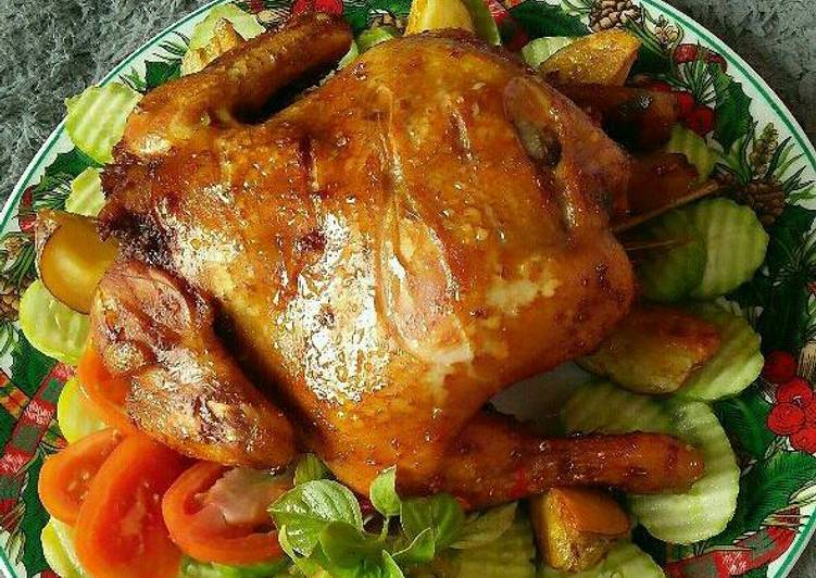 resep lengkap untuk Roasted Chicken madu