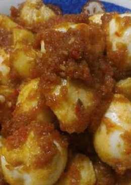Telur puyuh kentang sambal