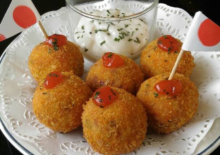 Resep Bitterballen (macaroni, kornet, keju, wortel)