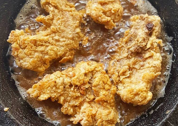 resep lengkap untuk Ayam Goreng Crispy better than KFC