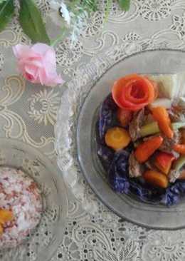 Sup Daging dan Nasi Merah Putih #bikinRamadanBerkesan