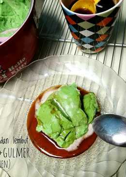 Bubur sumsum pandan super lembut, kuah santan+gulmer