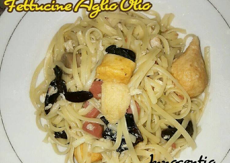 resep Fettucine Oglio Olio Aneka Baso