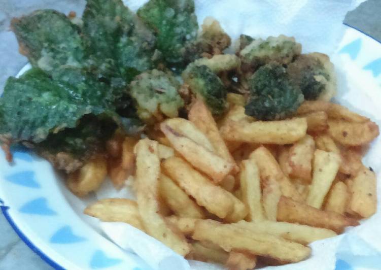 Resep Crispy french fries / vegetables tempura